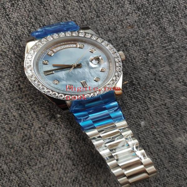 luxury mens watches 118346 41mm ice blue dial diamond bezel mechanical automatic stainless steel bracelet watch waterproof real ph228o, Slivery;brown
luxury mens watches 118346 41mm ice blue dial diamond bezel mechanical automatic stainless steel bracelet watch waterproof real ph228o, Slivery;brown