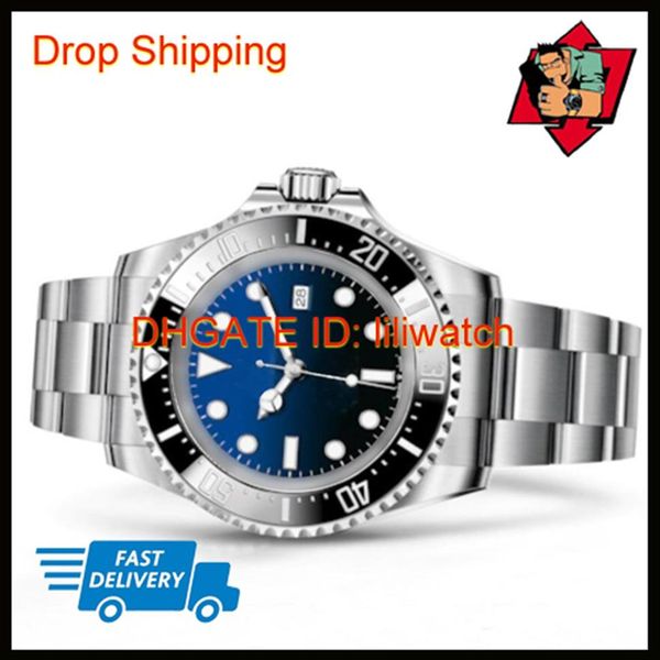 new 116660 44mm dial ceramic bezel black watch adjustable strap automatic movement sports watch sea dweller red green blue watch c240c, Slivery;brown
new 116660 44mm dial ceramic bezel black watch adjustable strap automatic movement sports watch sea dweller red green blue watch c240c, Slivery;brown