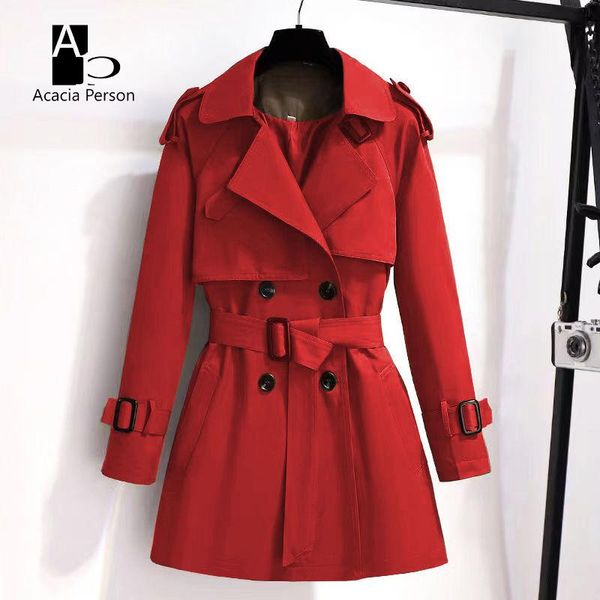 raincoats new autumn winter women trench coats korean casual loose lapel ladies windbreaker long section belt british style short overcoat, Black
raincoats new autumn winter women trench coats korean casual loose lapel ladies windbreaker long section belt british style short overcoat, Black