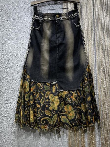 skirts women spring and summer national style personalized ankle length high waist raw edge floral splice mermaid denim 230420, Black
skirts women spring and summer national style personalized ankle length high waist raw edge floral splice mermaid denim 230420, Black