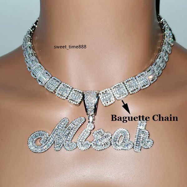 brush custom cursive iced out letter pendant name necklace baguettes chain micro paved cz personalized hiphop jewelry, Silver
brush custom cursive iced out letter pendant name necklace baguettes chain micro paved cz personalized hiphop jewelry, Silver