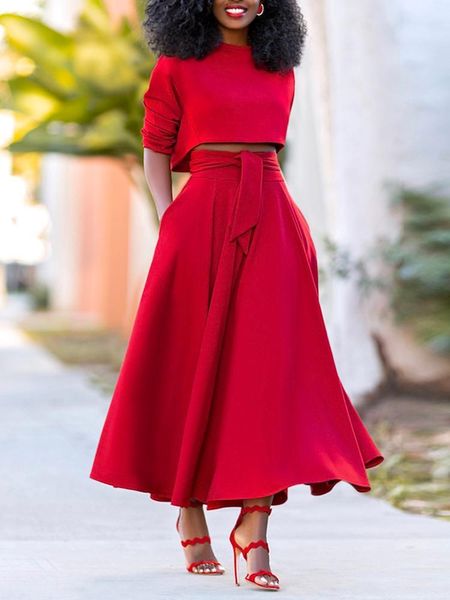 dress women dress sets vonda 2022 long sleeve crew neck crop blouse and high waist pleated aline long skirts suits ropa de mujer, White
dress women dress sets vonda 2022 long sleeve crew neck crop blouse and high waist pleated aline long skirts suits ropa de mujer, White