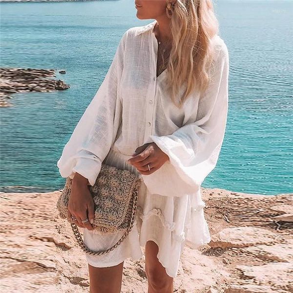 casual dresses summer long sleeve cotton linen dress loose beach ruffled women fashion boho holiday turn-down collar shirt, Black;gray
casual dresses summer long sleeve cotton linen dress loose beach ruffled women fashion boho holiday turn-down collar shirt, Black;gray
