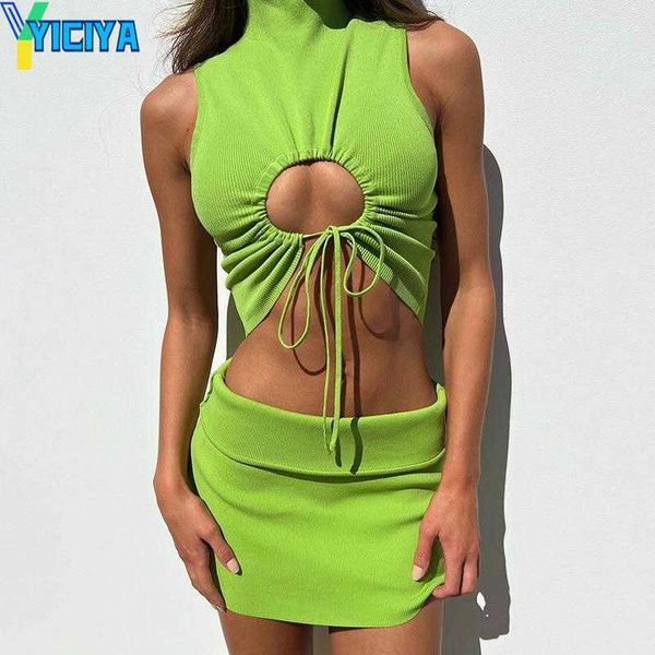 yiciya two piece dress green set women ruched lace up hollow out sleeveless mini american beach summer 2023 skirt sets, White
yiciya two piece dress green set women ruched lace up hollow out sleeveless mini american beach summer 2023 skirt sets, White