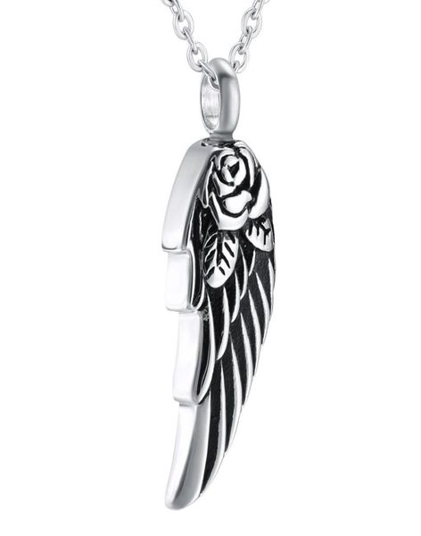 angel wing with rose cremation urn pendant necklace stainless steel ash pendant memorial keepsake cremation jewelry6186136, Silver
angel wing with rose cremation urn pendant necklace stainless steel ash pendant memorial keepsake cremation jewelry6186136, Silver