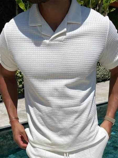 men's t shirts slim polo summer short sleeve knitted solid turn-down collar pullover casual mens clothes 5y9bp, White;black
men's t shirts slim polo summer short sleeve knitted solid turn-down collar pullover casual mens clothes 5y9bp, White;black