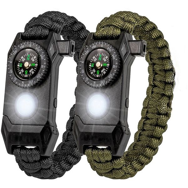 outside led light hand chain hand line compass whistle wilderness survival use 10pcs/lot, Black
outside led light hand chain hand line compass whistle wilderness survival use 10pcs/lot, Black