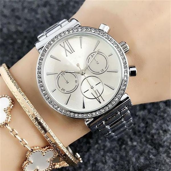 new 36mm fashion women's girls crystal fake 3-eye dials style women's quartz watches stainless steel band quartz wrist w290u, Slivery;brown
new 36mm fashion women's girls crystal fake 3-eye dials style women's quartz watches stainless steel band quartz wrist w290u, Slivery;brown