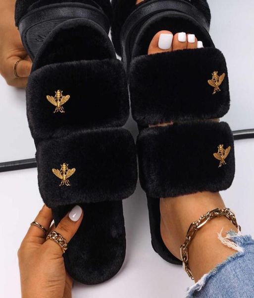 slippers 2022 fluffy slippers women faux fur slides indoor slippers female flip flops plush sandals flat open toe luxury designer 8564885, Black
slippers 2022 fluffy slippers women faux fur slides indoor slippers female flip flops plush sandals flat open toe luxury designer 8564885, Black