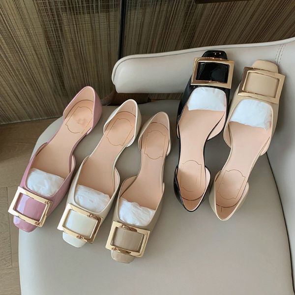 2023 rogers vivir crystal buckle chips flats women sandal patent leather ballerina ballet flats logo mules low heel slides lady casual party, Black
2023 rogers vivir crystal buckle chips flats women sandal patent leather ballerina ballet flats logo mules low heel slides lady casual party, Black