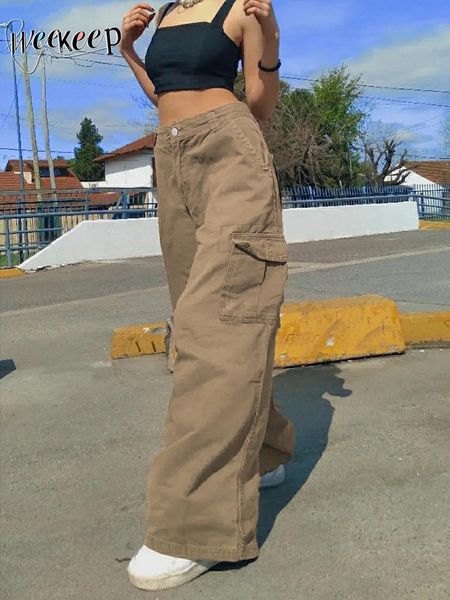 jeans weekeep vintage grey jeans harajuku streetwear women y2k cargo pants low rise stitching pocket baggy denim trousers grunge 2000s, Blue
jeans weekeep vintage grey jeans harajuku streetwear women y2k cargo pants low rise stitching pocket baggy denim trousers grunge 2000s, Blue