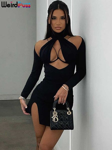 casual dresses weird puss hollow wrap dress women long sleeve autumn trend turtleneck side split mini bodycon birthday party slim clubwear j, Black;gray
casual dresses weird puss hollow wrap dress women long sleeve autumn trend turtleneck side split mini bodycon birthday party slim clubwear j, Black;gray