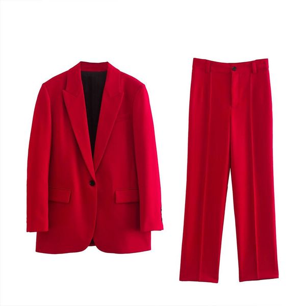 pants zaa2022 fall ladies fashion new retro casual lapel single button flap pocket design office classic loose blazer, White
pants zaa2022 fall ladies fashion new retro casual lapel single button flap pocket design office classic loose blazer, White