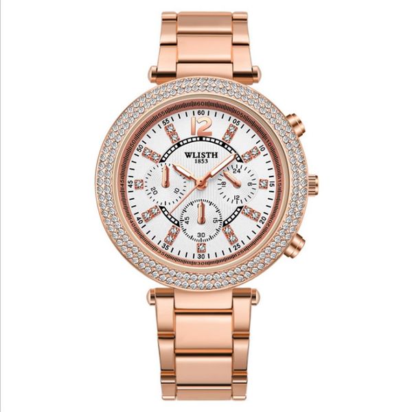 stainless steel strap lignt luxury elegant womens watches perfect moment full diamond round dial quartz rose gold wrist watch wlis268p, Slivery;brown
stainless steel strap lignt luxury elegant womens watches perfect moment full diamond round dial quartz rose gold wrist watch wlis268p, Slivery;brown