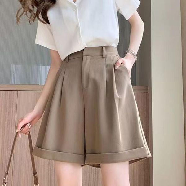 shorts lucyever 2022 summer causal shorts for women korean khaki high elastic waist suits shorts with pockets zipper short pants female, White;black
shorts lucyever 2022 summer causal shorts for women korean khaki high elastic waist suits shorts with pockets zipper short pants female, White;black