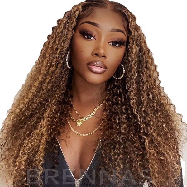 13x4 highlight curly lace front human hair wig preplucked density180 honey blonde brazilian hair curl wigs for women, Black;brown
13x4 highlight curly lace front human hair wig preplucked density180 honey blonde brazilian hair curl wigs for women, Black;brown