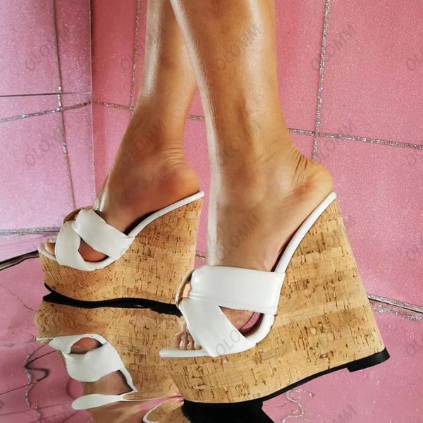 olomm handmade women mules sandals faux leather cork wedges heels open toe elegant black white casual shoes size 35 45 47 52
olomm handmade women mules sandals faux leather cork wedges heels open toe elegant black white casual shoes size 35 45 47 52