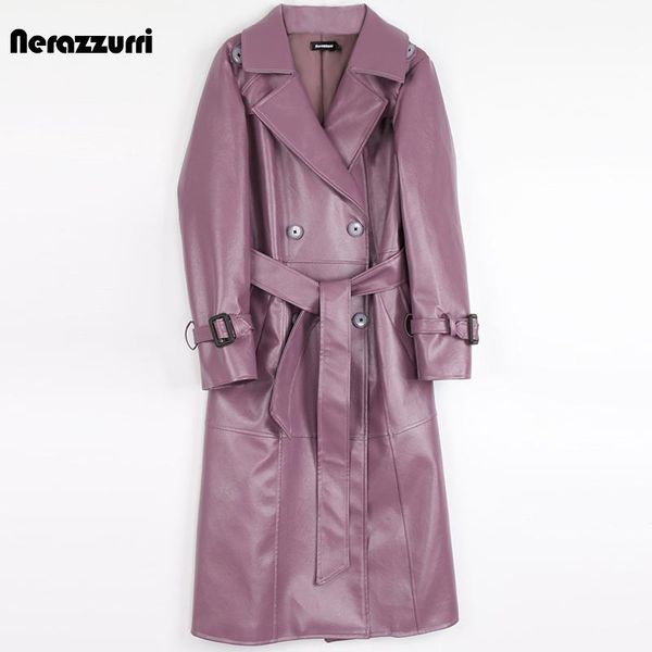 jackets nerazzurri autumn purple black long leather trench coat for women 2022 long sleeve belt double breasted elegant fashion 6xl 7xl, Black;brown
jackets nerazzurri autumn purple black long leather trench coat for women 2022 long sleeve belt double breasted elegant fashion 6xl 7xl, Black;brown