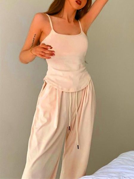 pants korean fashion 2 piece set women high waist straight wide leg pants 2022 summer cardigan bodycon crop camisole suits, White
pants korean fashion 2 piece set women high waist straight wide leg pants 2022 summer cardigan bodycon crop camisole suits, White