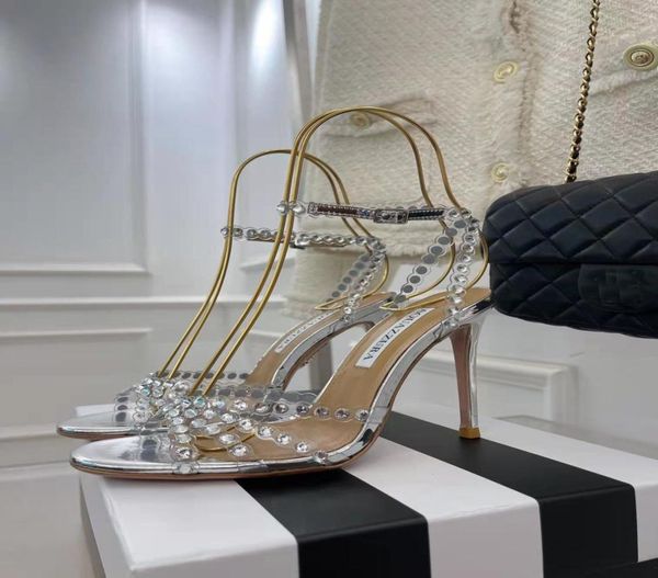 new season aquazzura shoes tequila sandals 105 sparkling party italy clear pvc crystals stiletto heel wedding bride6236379, Black
new season aquazzura shoes tequila sandals 105 sparkling party italy clear pvc crystals stiletto heel wedding bride6236379, Black