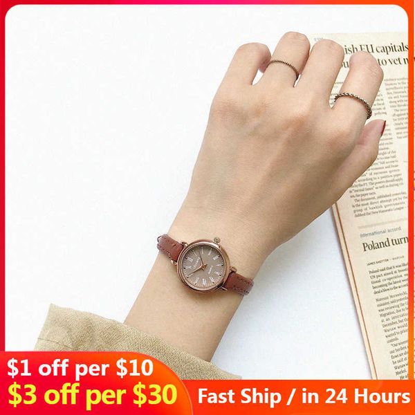wristwatches retro brown women watches qualities small ladies wristwatches vintage leather bracelet watch fashion brand female quartz clock, Slivery;brown
wristwatches retro brown women watches qualities small ladies wristwatches vintage leather bracelet watch fashion brand female quartz clock, Slivery;brown