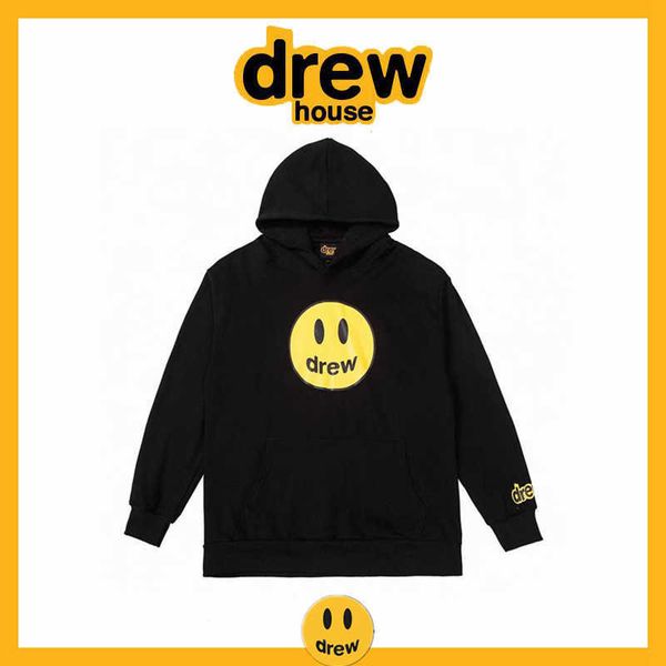 sweater drew mens hoodie autumn smiling face american fashion brand high street sports leisure loose fit and womens pure cotton couple hoode, Black
sweater drew mens hoodie autumn smiling face american fashion brand high street sports leisure loose fit and womens pure cotton couple hoode, Black