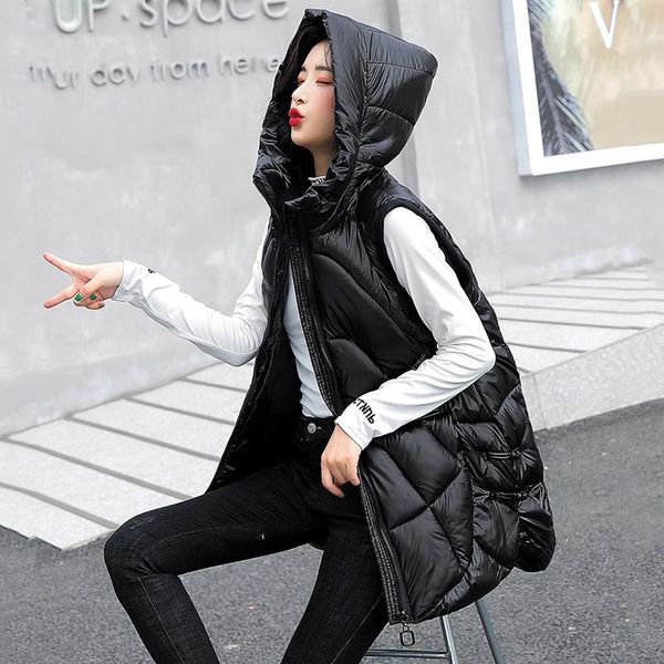 vests women autumn winter outwear casual thicken waistcoat cotton padded hooded sleeveless jacket coat vest for female, Black;white
vests women autumn winter outwear casual thicken waistcoat cotton padded hooded sleeveless jacket coat vest for female, Black;white