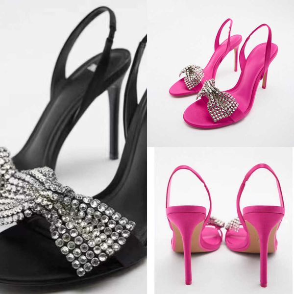 sandals summer new women's shoes bright bow high heel sandals stiletto rhinestones slingback casual style ladies high heels 230322, Black
sandals summer new women's shoes bright bow high heel sandals stiletto rhinestones slingback casual style ladies high heels 230322, Black
