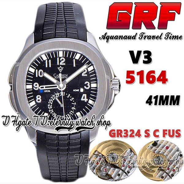 grf v3 travel time gr5164 cal 324 sc fus gr324 automatic mens watch black texture dial stick number marker stainless steel case ru200f, Slivery;brown
grf v3 travel time gr5164 cal 324 sc fus gr324 automatic mens watch black texture dial stick number marker stainless steel case ru200f, Slivery;brown
