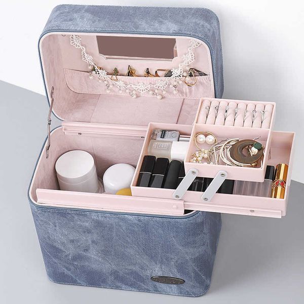 pu denim multi-layer four open cosmetic case and bag portable hardware standard household storage case large capacity washing bag
pu denim multi-layer four open cosmetic case and bag portable hardware standard household storage case large capacity washing bag