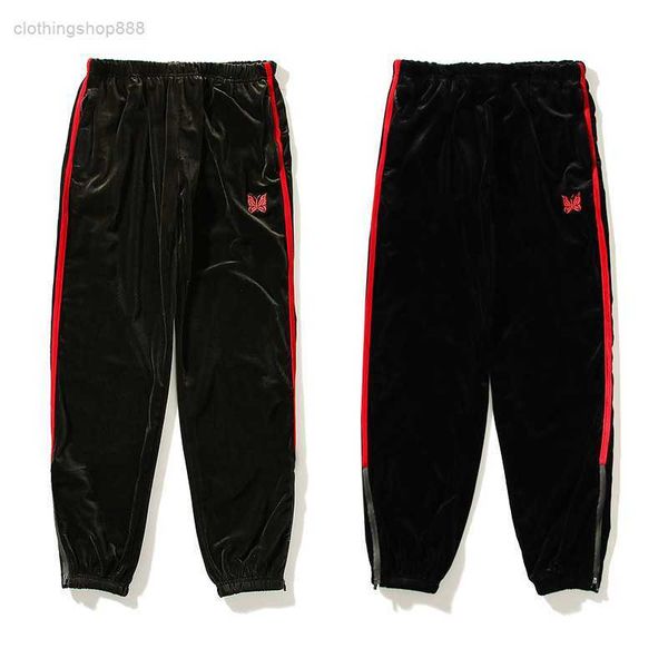 men's pants summer butterfly embroidery high street style ribbon velvet sports leggings versatile casual trendy 935g, Black
men's pants summer butterfly embroidery high street style ribbon velvet sports leggings versatile casual trendy 935g, Black
