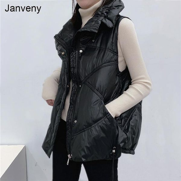 parkas janveny 2021 women autumn winter vest coat stand collar 90% white duck down female vest chaleco mujer gilet casaco feminino, Black
parkas janveny 2021 women autumn winter vest coat stand collar 90% white duck down female vest chaleco mujer gilet casaco feminino, Black