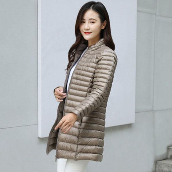 parkas autumn winter women white duck down jacket female ultra light slim thin zipper warm feather long down coat good quality parkas, Black
parkas autumn winter women white duck down jacket female ultra light slim thin zipper warm feather long down coat good quality parkas, Black