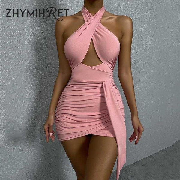 casual dresses zhymihret pink cross front halter ruched summer dresses woman 2023 backless mini bodycon dress party female clothing j230418, Black;gray
casual dresses zhymihret pink cross front halter ruched summer dresses woman 2023 backless mini bodycon dress party female clothing j230418, Black;gray