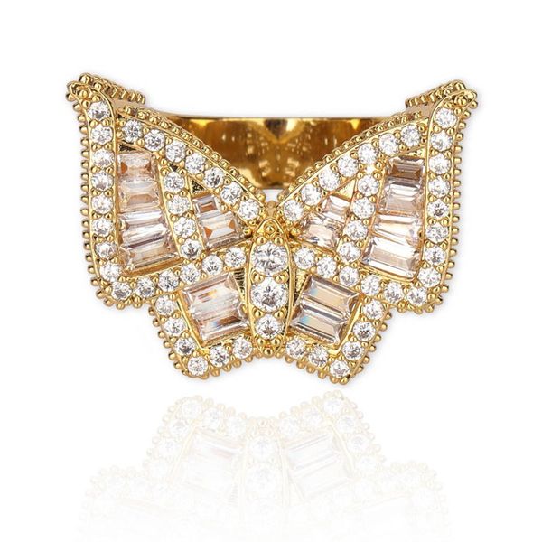 hip hop casting butterfly rings bling 18k real gold plated cubic zircon diamond finger ring jewelry, Silver
hip hop casting butterfly rings bling 18k real gold plated cubic zircon diamond finger ring jewelry, Silver