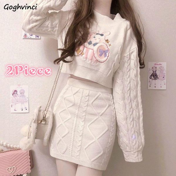 dress women sets knitted oneck full sleeve casual crop kawaii embroidery sweaters mini knitted twist skirts female harajuku ins, White
dress women sets knitted oneck full sleeve casual crop kawaii embroidery sweaters mini knitted twist skirts female harajuku ins, White