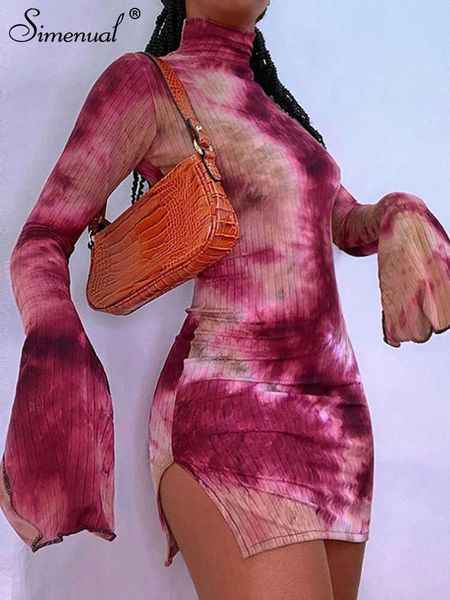 casual dresses simenual tie dye mock neck bodycon dresses for women side split ribbed long sleeve clubwear midnight outfit party mini dress, Black;gray
casual dresses simenual tie dye mock neck bodycon dresses for women side split ribbed long sleeve clubwear midnight outfit party mini dress, Black;gray