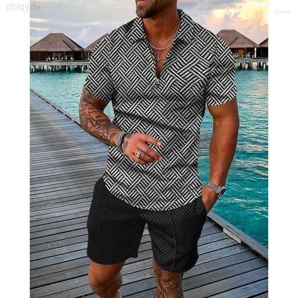 tracksuit summer men's men polo tracksuits shirt set short sleeve zipper oversized casual shorts streetwear fashion breathable business, Gray
tracksuit summer men's men polo tracksuits shirt set short sleeve zipper oversized casual shorts streetwear fashion breathable business, Gray