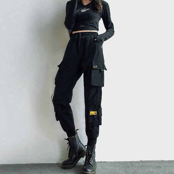 women's pants cargo black ribbon pocket jogger girls hiphop streetwear harajuku punk females trousers harem 230419, Black;white
women's pants cargo black ribbon pocket jogger girls hiphop streetwear harajuku punk females trousers harem 230419, Black;white
