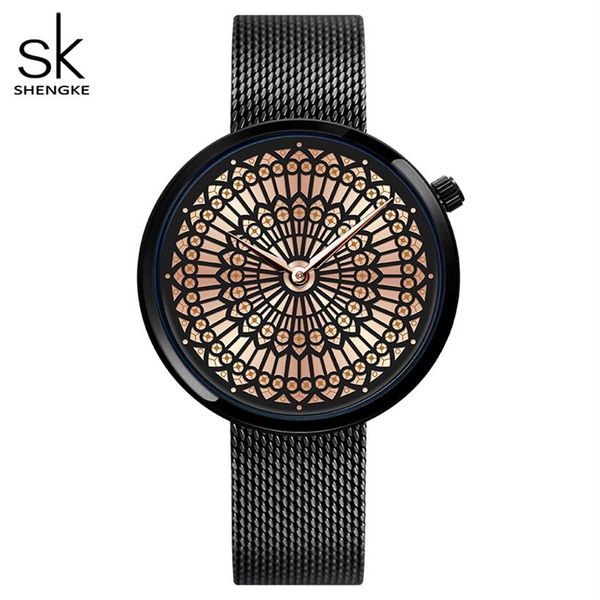 shengke luxury brand watch women fashion dress quartz watch ladies full steel mesh strap waterproof watches relogio feminino226h, Slivery;brown
shengke luxury brand watch women fashion dress quartz watch ladies full steel mesh strap waterproof watches relogio feminino226h, Slivery;brown