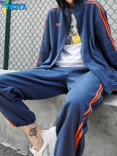 yiciya women's two piece pants 2023 retro casual sportswear suit female spring autumn korean style fashion loose vetement femme women c, White
yiciya women's two piece pants 2023 retro casual sportswear suit female spring autumn korean style fashion loose vetement femme women c, White