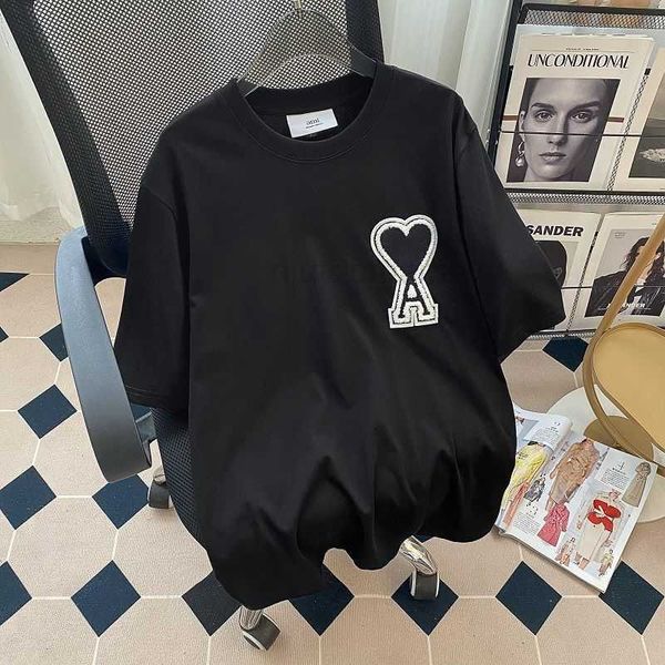 t shirts for men women amis correctly verified short sleeved large love towel embroidered badge summer couple round neck loose t-shirt and q, White;black
t shirts for men women amis correctly verified short sleeved large love towel embroidered badge summer couple round neck loose t-shirt and q, White;black