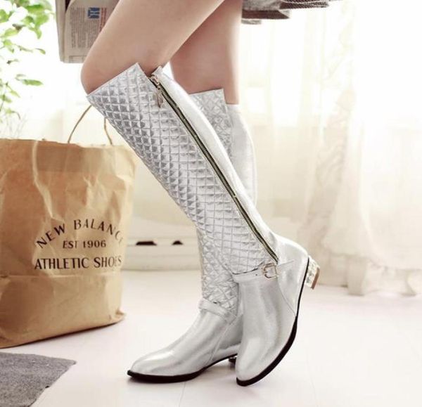 size 34 to 42 43 44 women tall knee high boots silver glitter cloth grid design flat heel booties designer boots1957626, Black
size 34 to 42 43 44 women tall knee high boots silver glitter cloth grid design flat heel booties designer boots1957626, Black