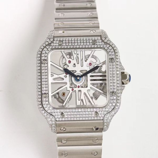 diamond skeleton watch for men classic automatic-mechanical movement watches designer stainless steel strap skeleton wristwatch, Slivery;brown
diamond skeleton watch for men classic automatic-mechanical movement watches designer stainless steel strap skeleton wristwatch, Slivery;brown