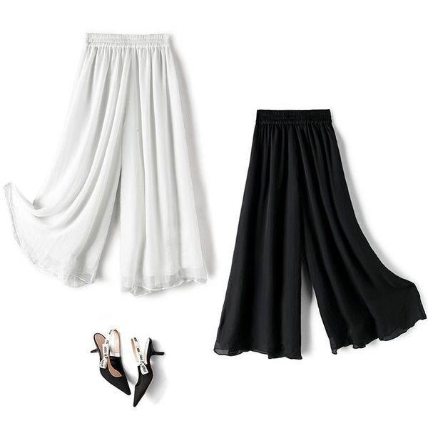 women's pants s summer casual female drape chiffon wideleg pant loose oversize 4xl high waist slim trousers skirt lady 230419, Black;white
women's pants s summer casual female drape chiffon wideleg pant loose oversize 4xl high waist slim trousers skirt lady 230419, Black;white