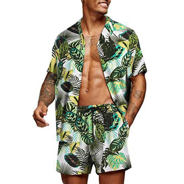 tracksuits men's hawaii suit fashion men sets mens solid color summer print causal short sleeve shirt+shorts two pieces men casual suit, Gray
tracksuits men's hawaii suit fashion men sets mens solid color summer print causal short sleeve shirt+shorts two pieces men casual suit, Gray