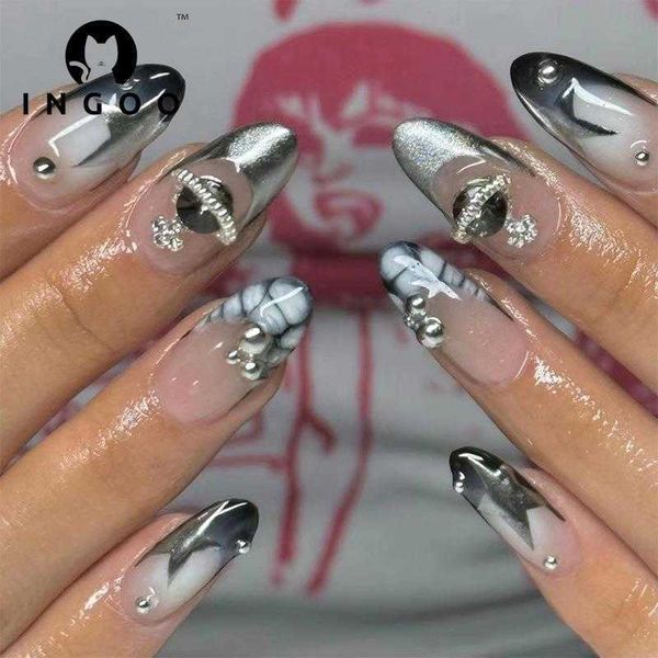 false nails 24pcs prego falso reutilizvel diamantes pretos imprensa em unhas acrlicas y2k goth cruz francs falso prego amndoa prego artifici, Red;gold
false nails 24pcs prego falso reutilizvel diamantes pretos imprensa em unhas acrlicas y2k goth cruz francs falso prego amndoa prego artifici, Red;gold