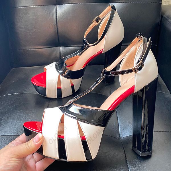 olomm handmade women summer sandals patent block heels open toe gorgeous multi color outfitting shoes ladies us size 5-20, Black
olomm handmade women summer sandals patent block heels open toe gorgeous multi color outfitting shoes ladies us size 5-20, Black