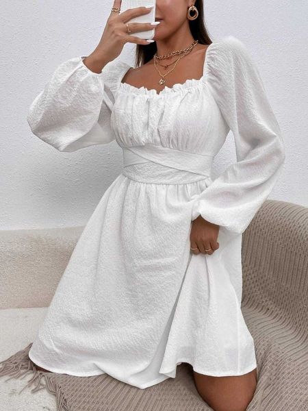 womens spring dress and summer ins bohemian white elegant fluffy casual, Black;gray
womens spring dress and summer ins bohemian white elegant fluffy casual, Black;gray