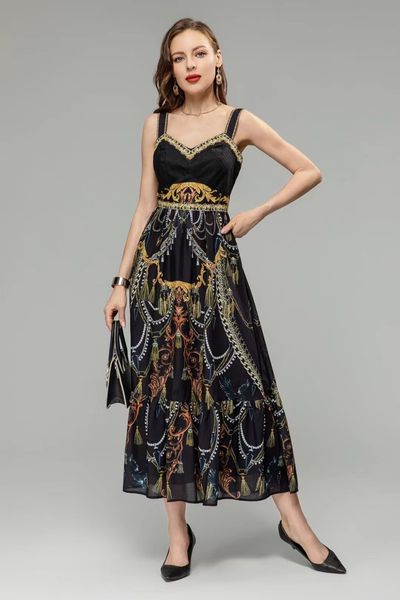 casual dresses european luxury designer designs a new spring/summer 2023 dress, Black;gray
casual dresses european luxury designer designs a new spring/summer 2023 dress, Black;gray